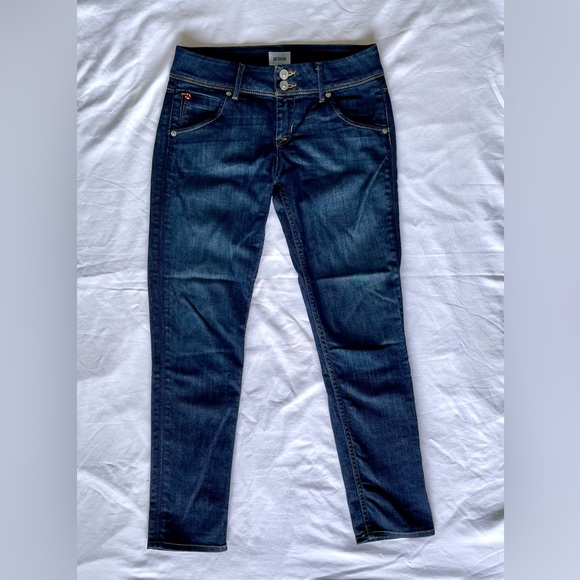 HUDSON ‘COLLIN’ SKINNY CROP JEANS. DARK WASH. SIZE 26. NWOT - Picture 3 of 14
